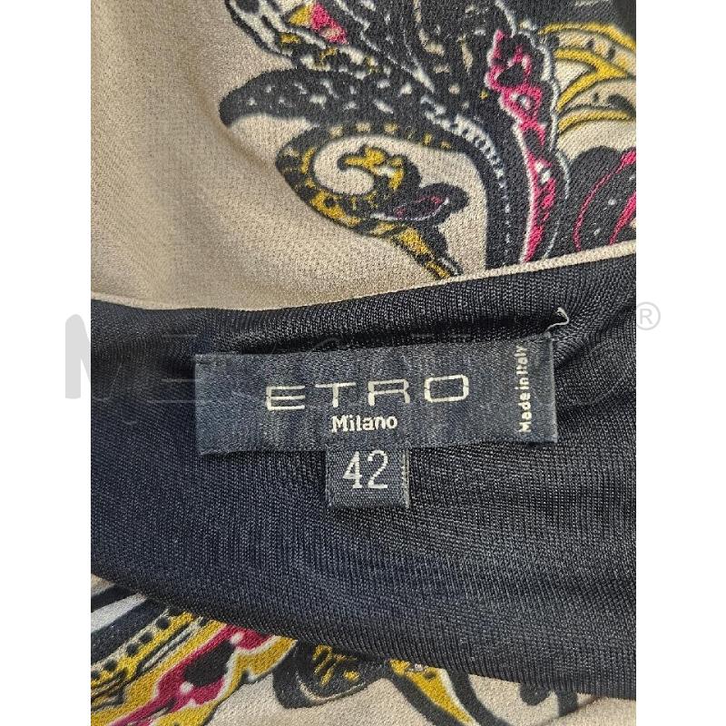 VESTITO DONNA ETRO BEIGE PAISLEY ROSSO SENAPE  | Mercatino dell'Usato Verona fiera 4