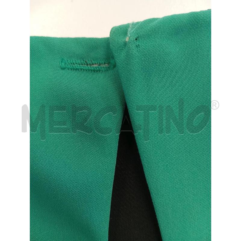 VESTITO DONNA MANGANO VERDE MANICHE PIZZO NERO  | Mercatino dell'Usato Verona fiera 5