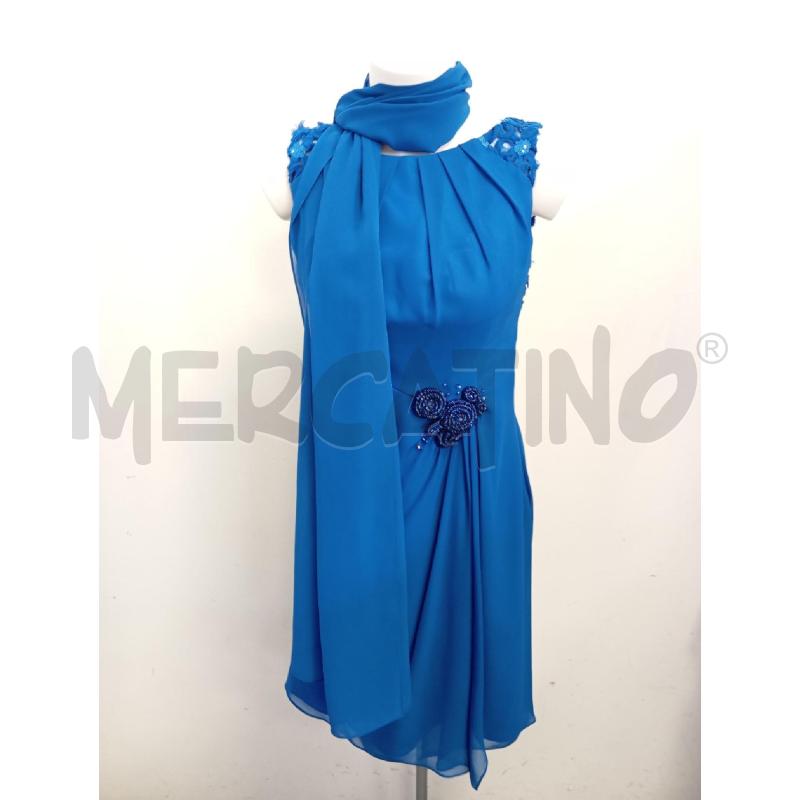 VESTITO DONNA MARFIL BLU PAILLETTES | Mercatino dell'Usato Verona fiera 1