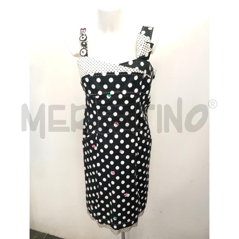 VESTITO DONNA MARIA GRAZIA SEVERI NERO POIS BIA CUORI COCCINELLE | Mercatino dell'Usato Verona fiera 1