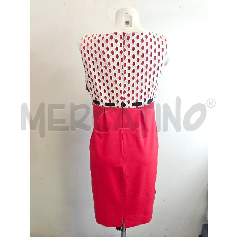 VESTITO DONNA PIGNATELLI ROSSO MACRAME BIANCO CINTURA BLU  | Mercatino dell'Usato Verona fiera 3