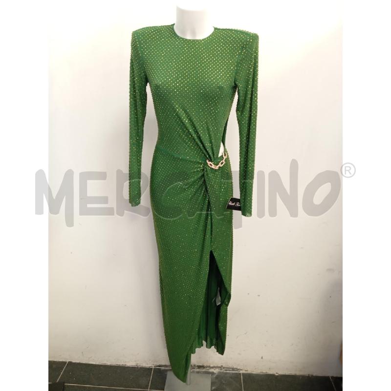 VESTITO DONNA SELF PORTRAIT VERDE STRASS | Mercatino dell'Usato Verona fiera 1