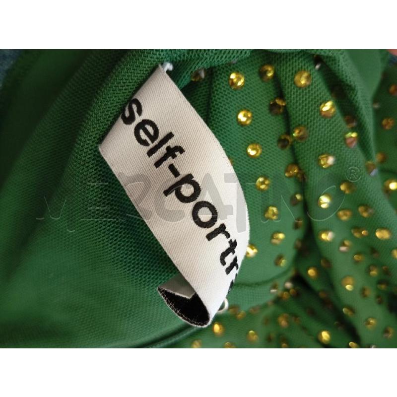 VESTITO DONNA SELF PORTRAIT VERDE STRASS | Mercatino dell'Usato Verona fiera 5