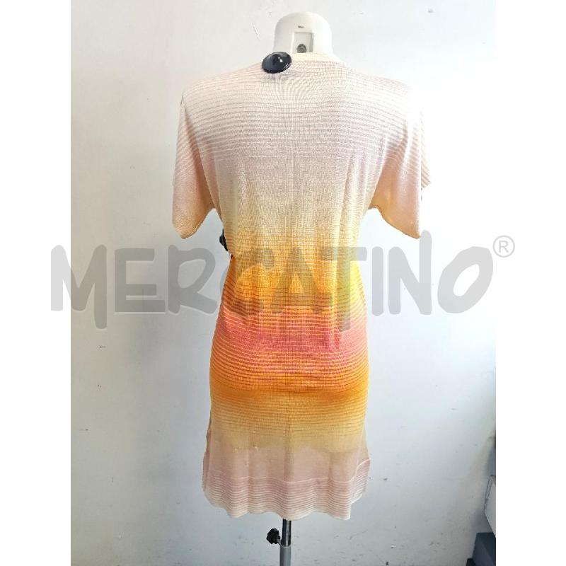 VESTITO DONNA SONIA RYKIEL SETA RIGHE ARANCIO GIALLO | Mercatino dell'Usato Verona fiera 3