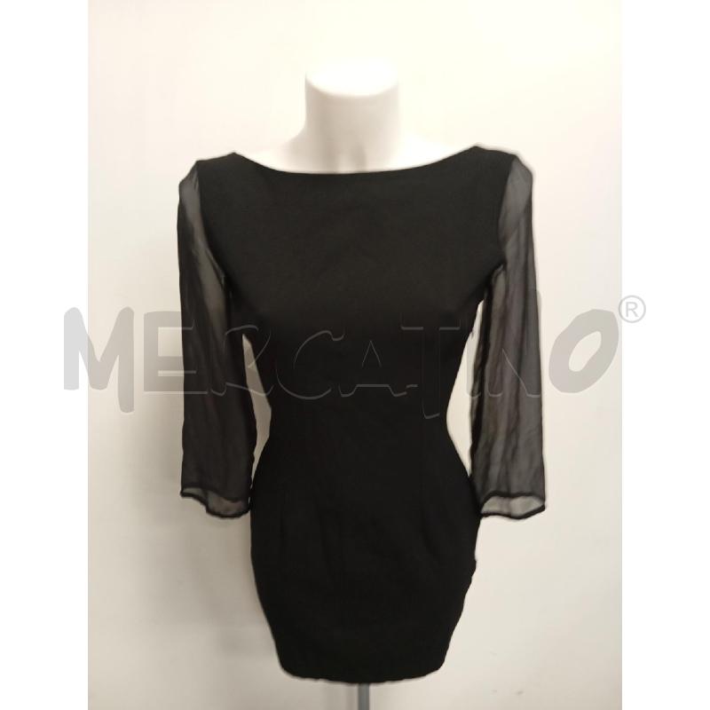 VESTITO D ANNA MOLINARI NERO FIOCCO MANICA VELATA  | Mercatino dell'Usato Verona fiera 1