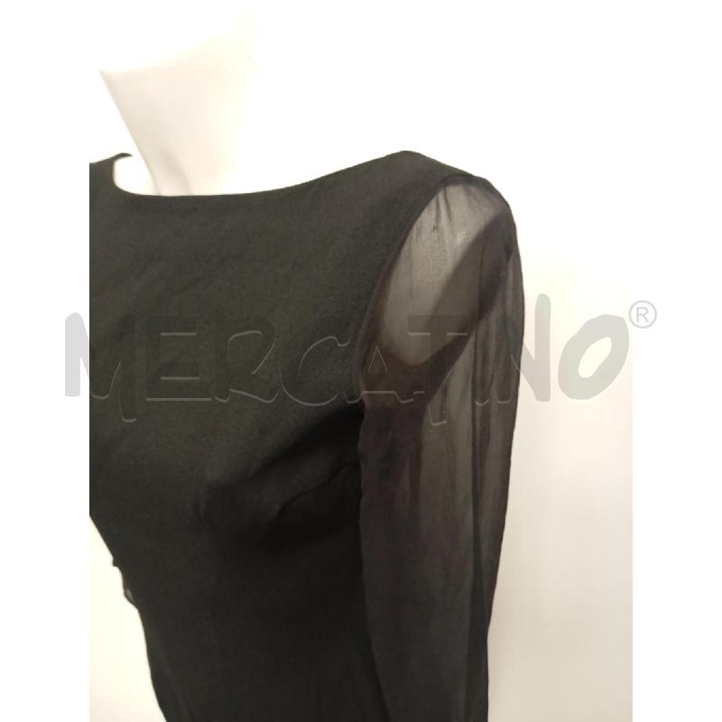 VESTITO D ANNA MOLINARI NERO FIOCCO MANICA VELATA  | Mercatino dell'Usato Verona fiera 2