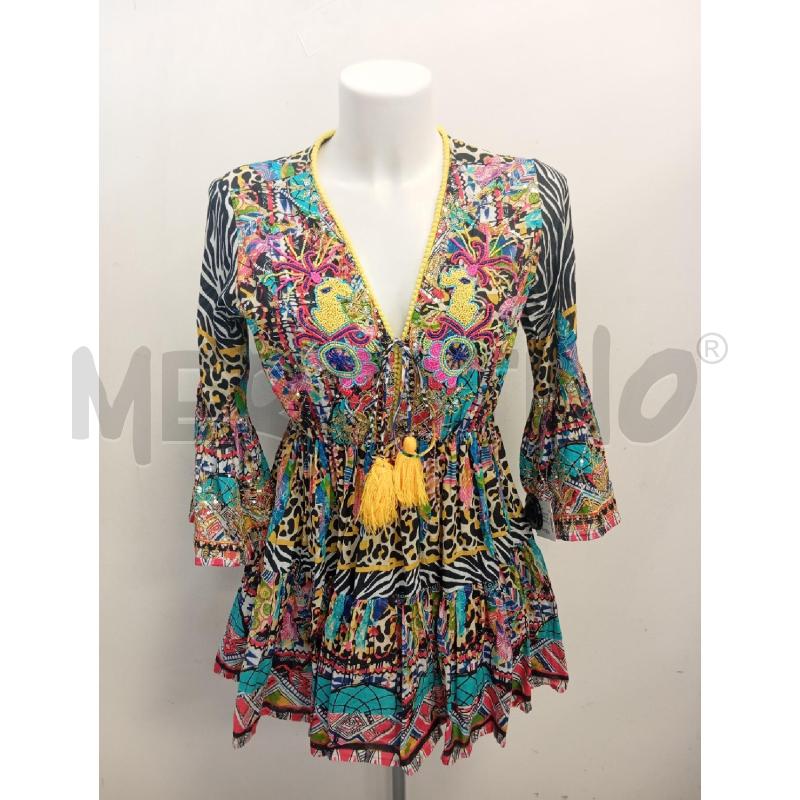 VESTITO D ANTICA SARTORIA COLORATO MACULATO  PAILLETTES | Mercatino dell'Usato Verona fiera 1