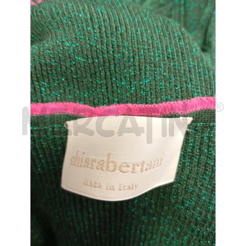 VESTITO D CHIARA BERTANI VERDE LUREX DET ROSA  | Mercatino dell'Usato Verona fiera 5