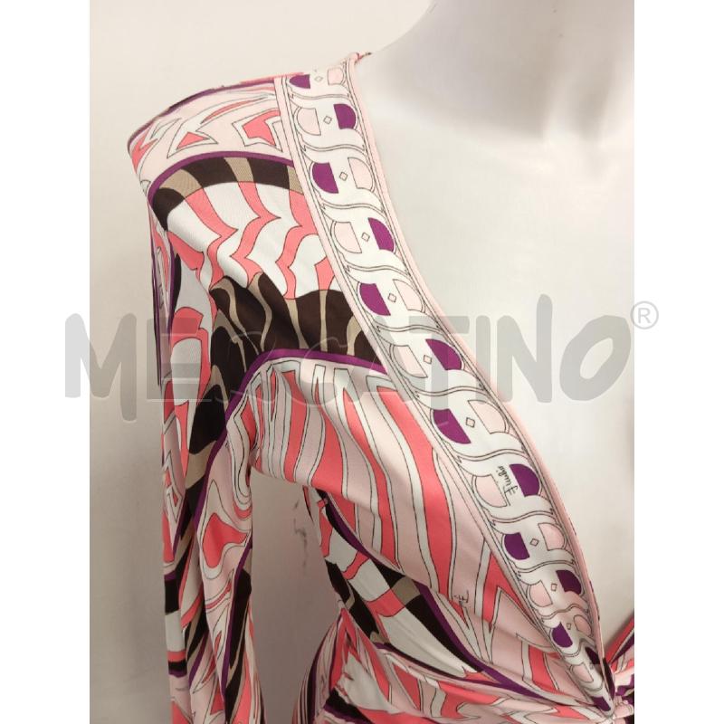 VESTITO D EMILIO PUCCI STAMPA ROSA NERA  | Mercatino dell'Usato Verona fiera 2