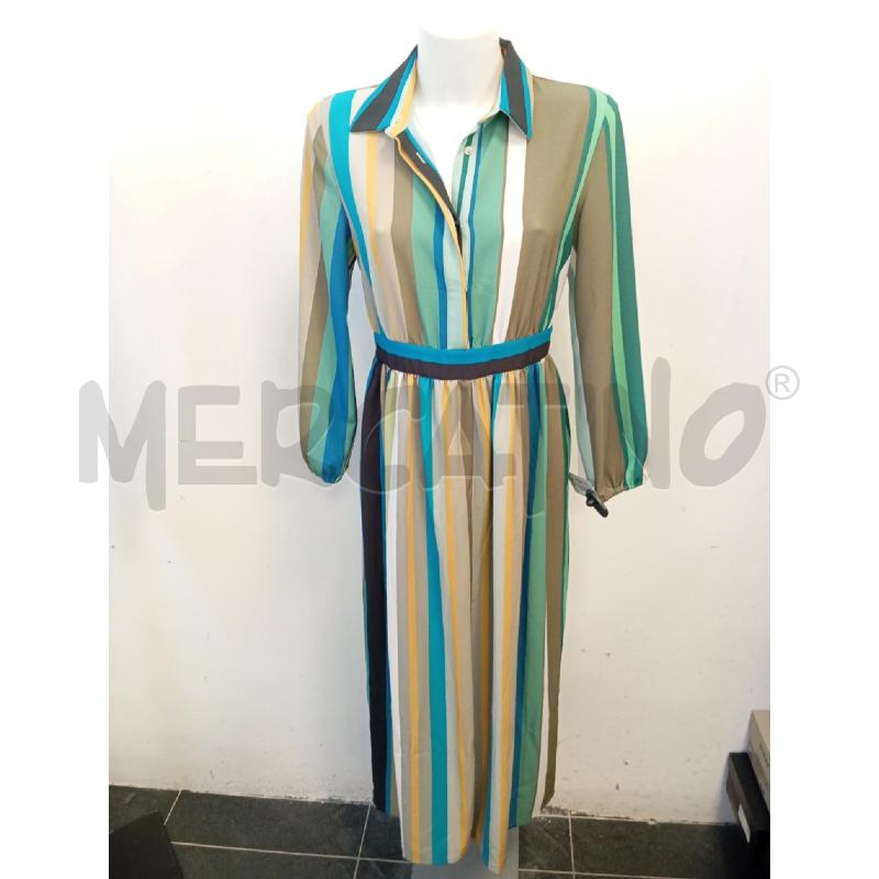 VESTITO D ERIKA CAVALLINI VERDE GIALLO BIA RIGHE  | Mercatino dell'Usato Verona fiera 1
