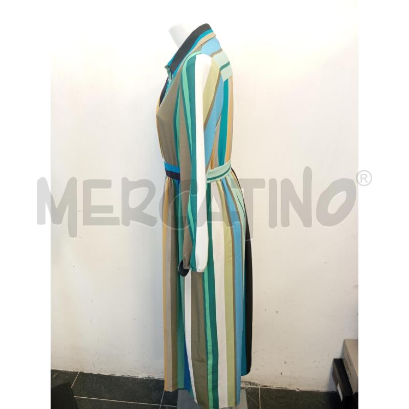 VESTITO D ERIKA CAVALLINI VERDE GIALLO BIA RIGHE  | Mercatino dell'Usato Verona fiera 3