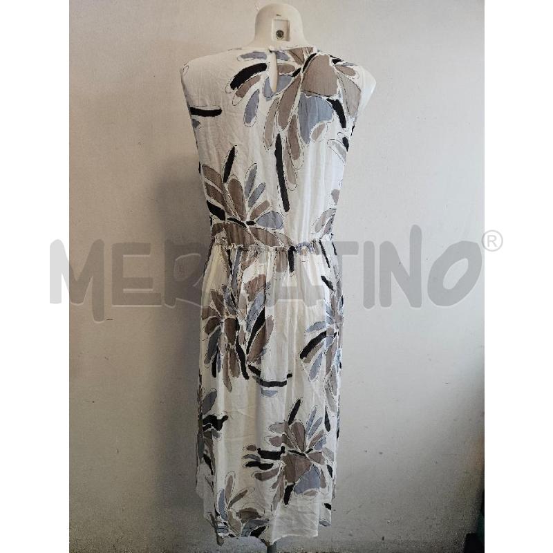 VESTITO D PESERICO BIANCO FANTASIA ASTRATTA GRIGIA BEIGE  | Mercatino dell'Usato Verona fiera 3