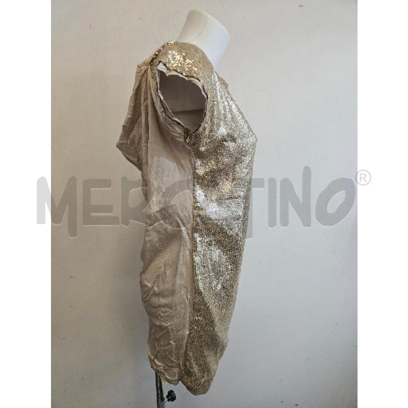 VESTITO D TWIN SET DORATO PAILLETTIES  | Mercatino dell'Usato Verona fiera 2