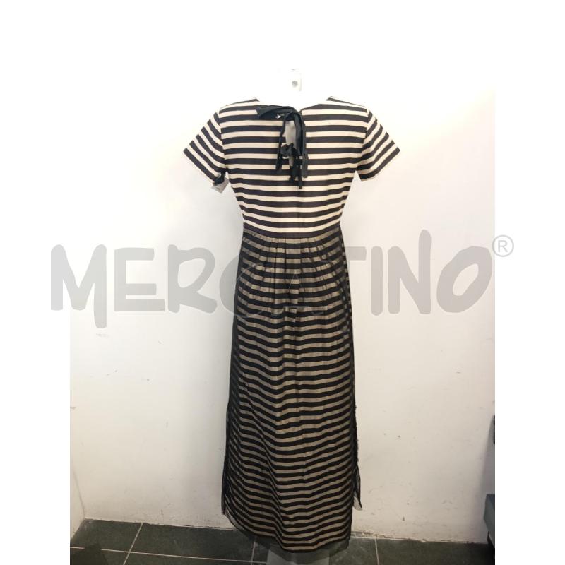 VESTITO D TWIN SET RIGHE NE BEIGE TULLE PAILLETTES | Mercatino dell'Usato Verona fiera 4