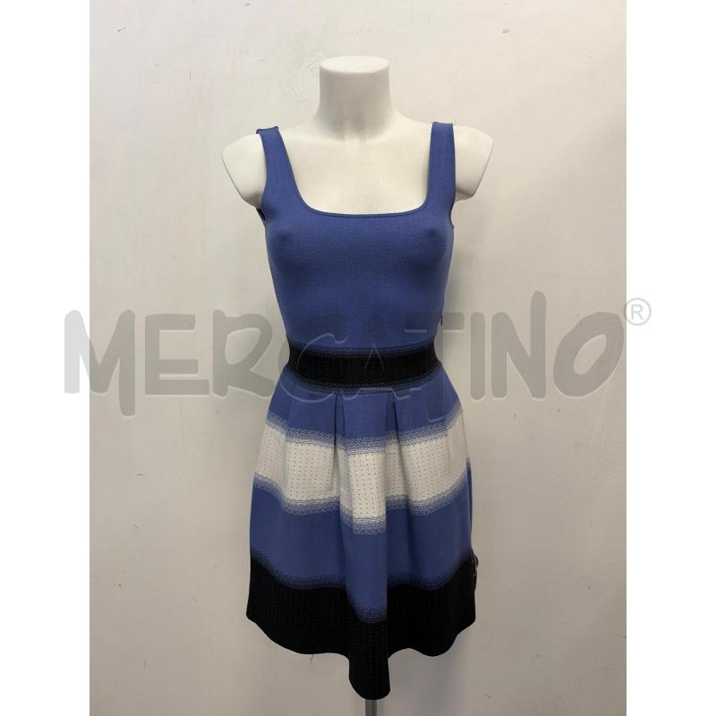 VESTITO D VICEDOMINI RIGHE TRAFORATO BLU NEOR BIANCO  | Mercatino dell'Usato Verona fiera 1
