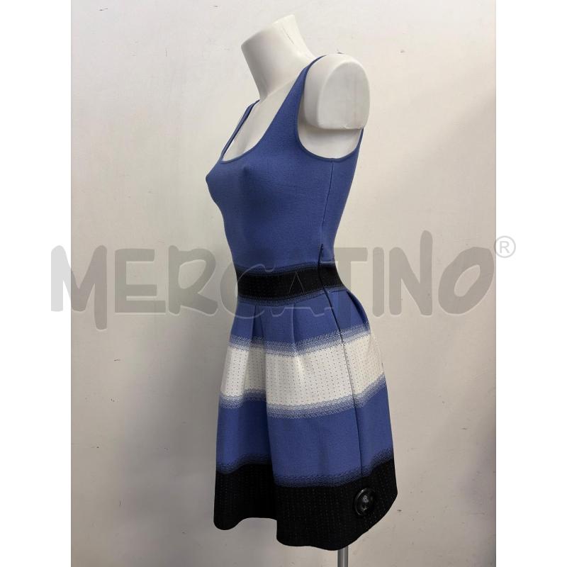 VESTITO D VICEDOMINI RIGHE TRAFORATO BLU NEOR BIANCO  | Mercatino dell'Usato Verona fiera 2
