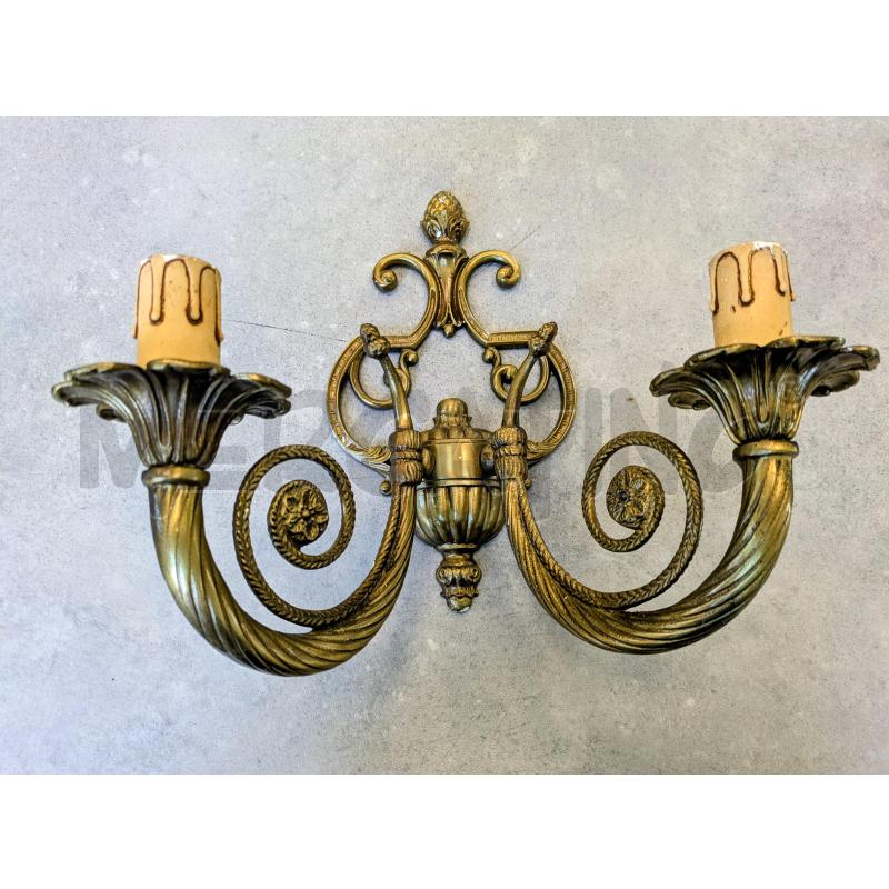 APPLIQUE DOPPIA OTTONE BRACCI CURVATI | Mercatino dell'Usato Lugagnano di sona 3
