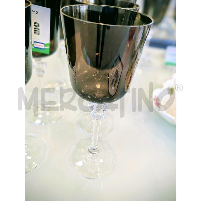BICCHIERI PZ. 6CRISTAL.  NERI BASE TRASPARENTE | Mercatino dell'Usato Lugagnano di sona 2