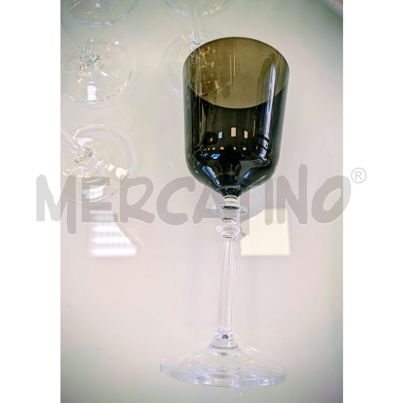 BICCHIERI PZ. 6CRISTAL.  NERI BASE TRASPARENTE | Mercatino dell'Usato Lugagnano di sona 3