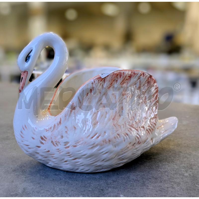 CESTINO FORMA CIGNO IN CERAMICA  | Mercatino dell'Usato Lugagnano di sona 1
