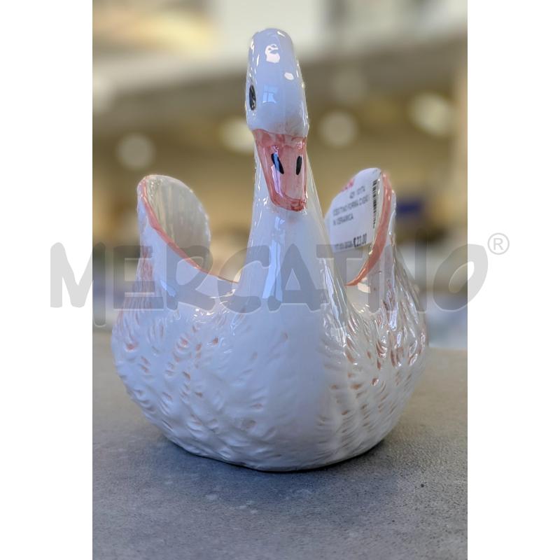 CESTINO FORMA CIGNO IN CERAMICA  | Mercatino dell'Usato Lugagnano di sona 4
