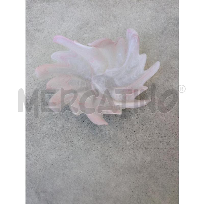 CIOTOLA DECORATIVA IN VETRO BIANCO E ROSA | Mercatino dell'Usato Lugagnano di sona 1