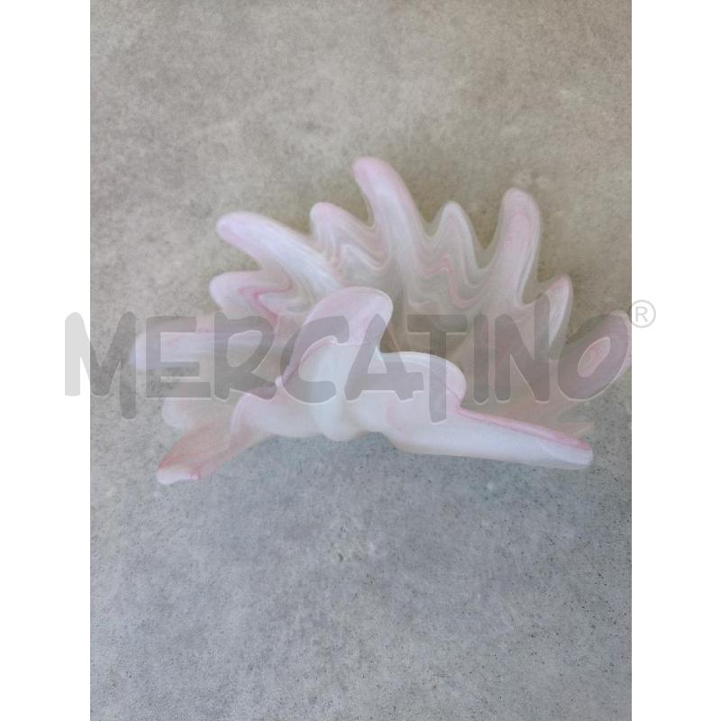 CIOTOLA DECORATIVA IN VETRO BIANCO E ROSA | Mercatino dell'Usato Lugagnano di sona 3