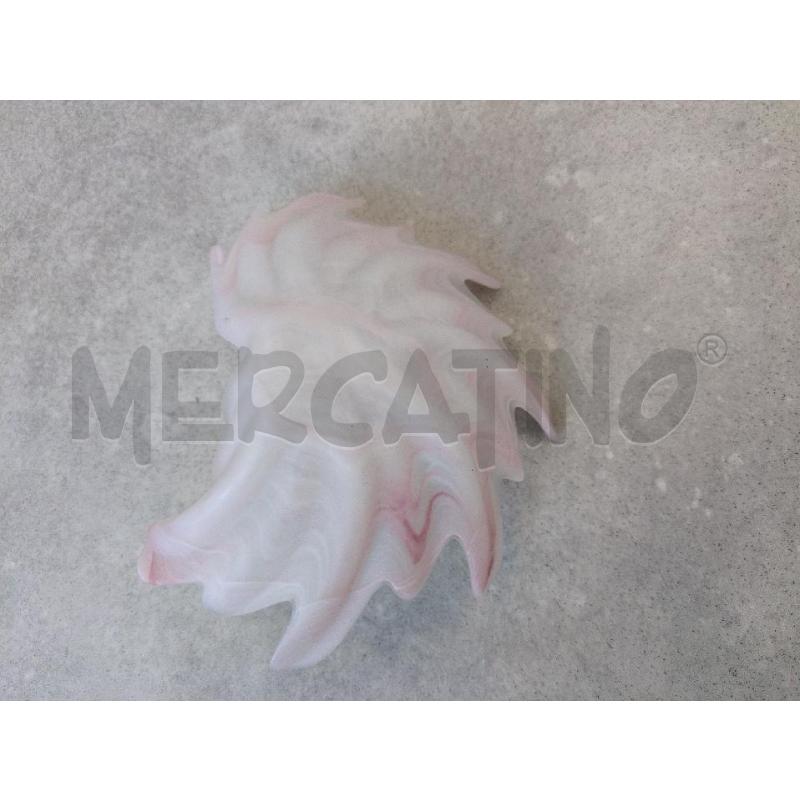 CIOTOLA DECORATIVA IN VETRO BIANCO E ROSA | Mercatino dell'Usato Lugagnano di sona 4