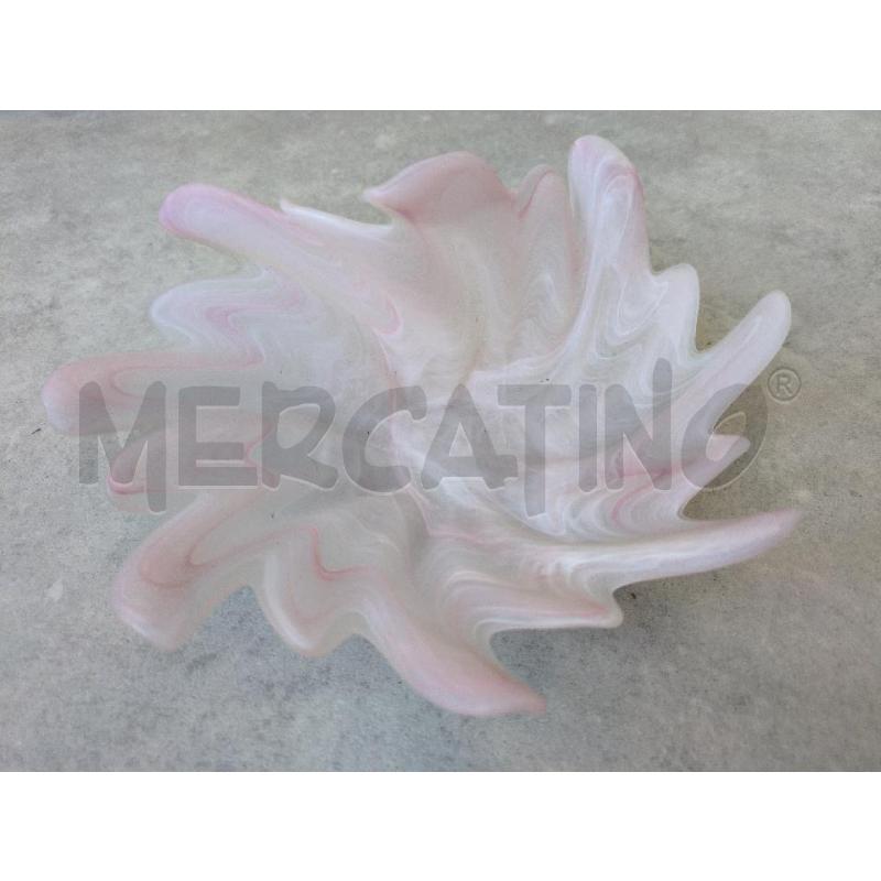 CIOTOLA DECORATIVA IN VETRO BIANCO E ROSA | Mercatino dell'Usato Lugagnano di sona 5