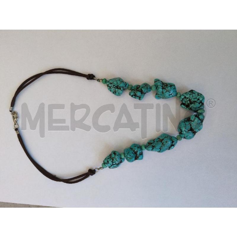 COLLANA PIETRE IRREGOLARI COLOR TURCHESE | Mercatino dell'Usato Lugagnano di sona 1