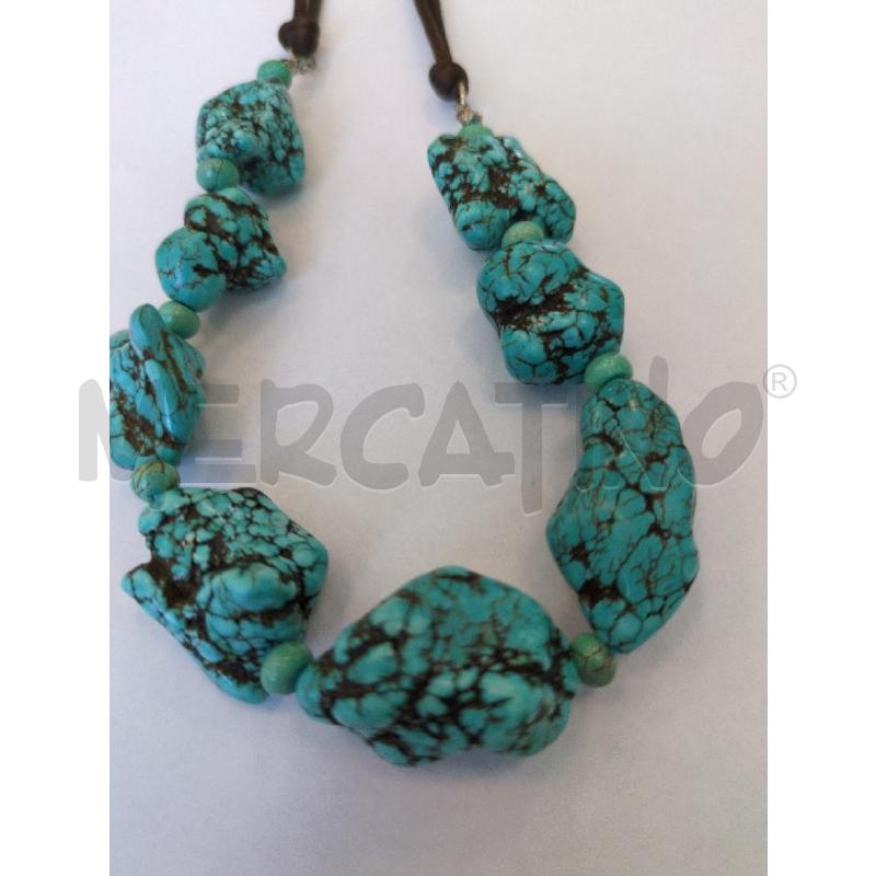 COLLANA PIETRE IRREGOLARI COLOR TURCHESE | Mercatino dell'Usato Lugagnano di sona 3