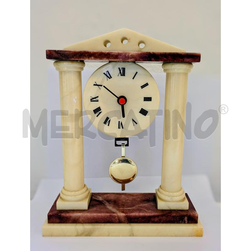 OROLOGIO DA TAVOLO IN MARMO  CON PENDOLO  | Mercatino dell'Usato Lugagnano di sona 3