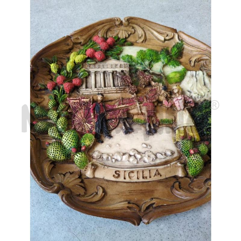 PIATTO DECORATIVO SICILIA  | Mercatino dell'Usato Lugagnano di sona 2