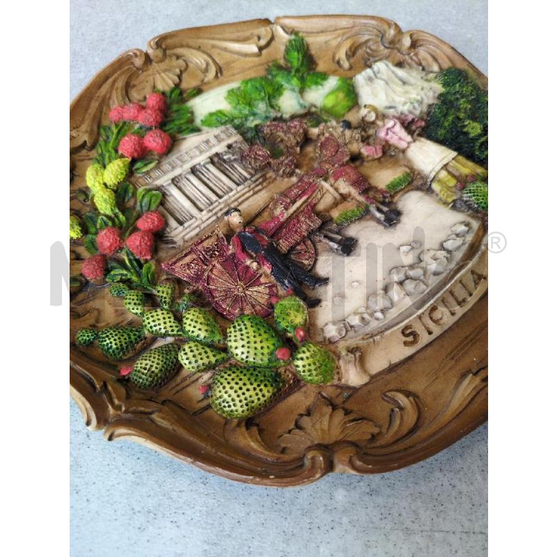 PIATTO DECORATIVO SICILIA  | Mercatino dell'Usato Lugagnano di sona 3