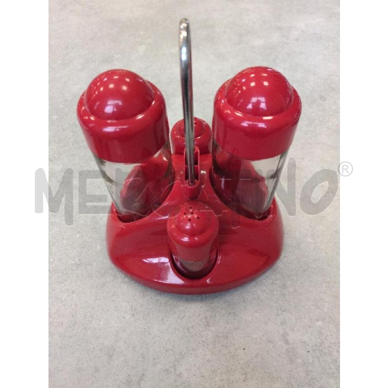 PORTACONDIMENTI PLASTICA ROSSA  | Mercatino dell'Usato Lugagnano di sona 1