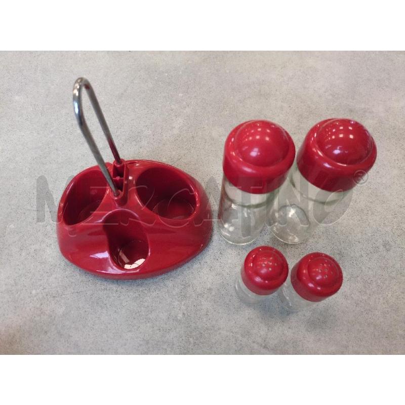 PORTACONDIMENTI PLASTICA ROSSA  | Mercatino dell'Usato Lugagnano di sona 3