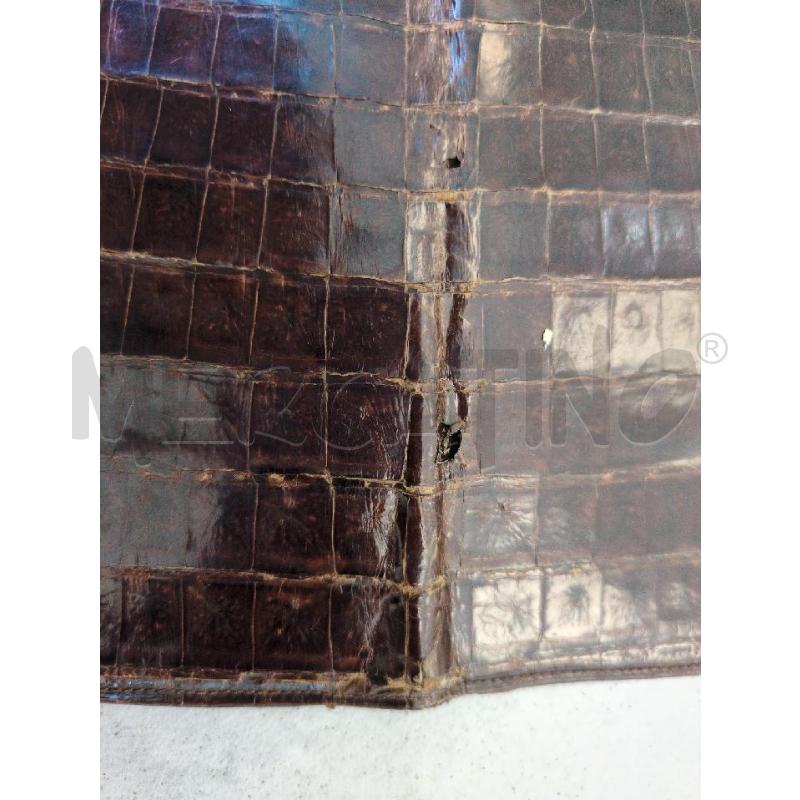 PORTA FOGLIO CROCO LEGITIMO MARRONE  | Mercatino dell'Usato Lugagnano di sona 5