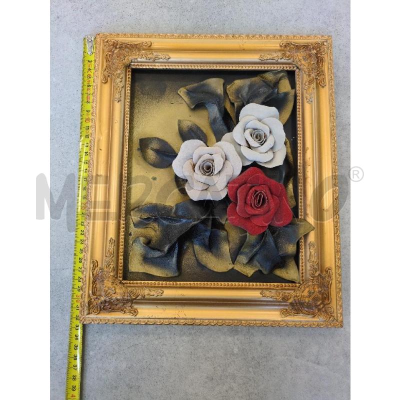 QUADRO ARTG. ROSE IN CUOIO  | Mercatino dell'Usato Lugagnano di sona 2
