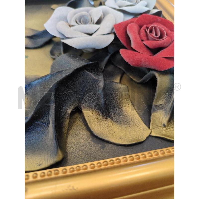 QUADRO ARTG. ROSE IN CUOIO  | Mercatino dell'Usato Lugagnano di sona 4