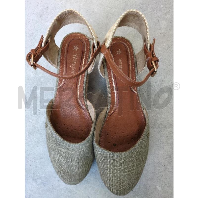 SANDALI DONNA WRANGLER  TESSUTO BEIGE  | Mercatino dell'Usato Lugagnano di sona 2