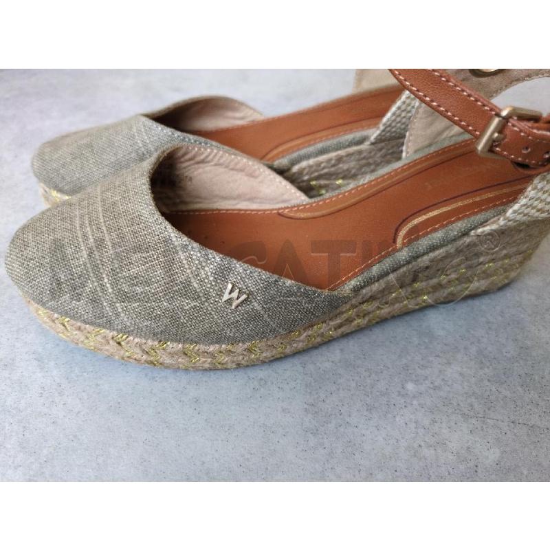SANDALI DONNA WRANGLER  TESSUTO BEIGE  | Mercatino dell'Usato Lugagnano di sona 3