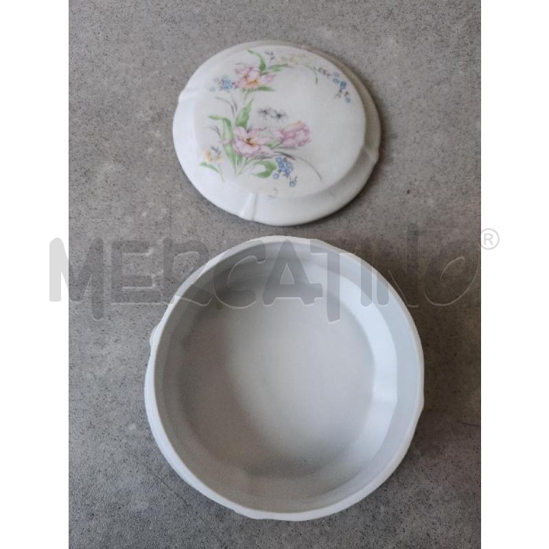 SCATOLA/CONTENITORE LIMOGES DECO. FLOREALE ROSA E BLU  | Mercatino dell'Usato Lugagnano di sona 2