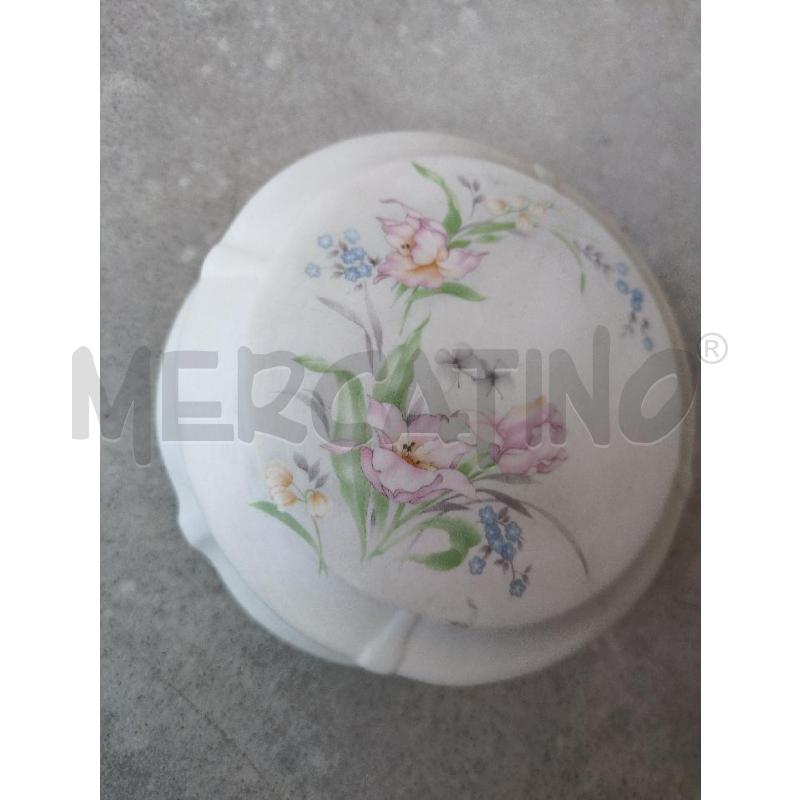 SCATOLA/CONTENITORE LIMOGES DECO. FLOREALE ROSA E BLU  | Mercatino dell'Usato Lugagnano di sona 4