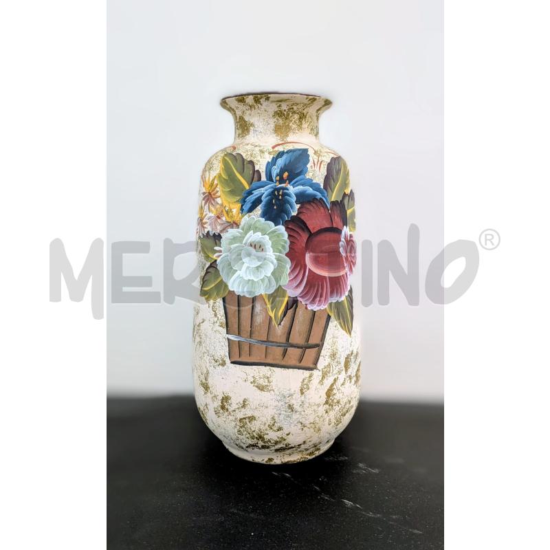 VASO CERAMICA MOTIVO  FLOREALE | Mercatino dell'Usato Lugagnano di sona 1