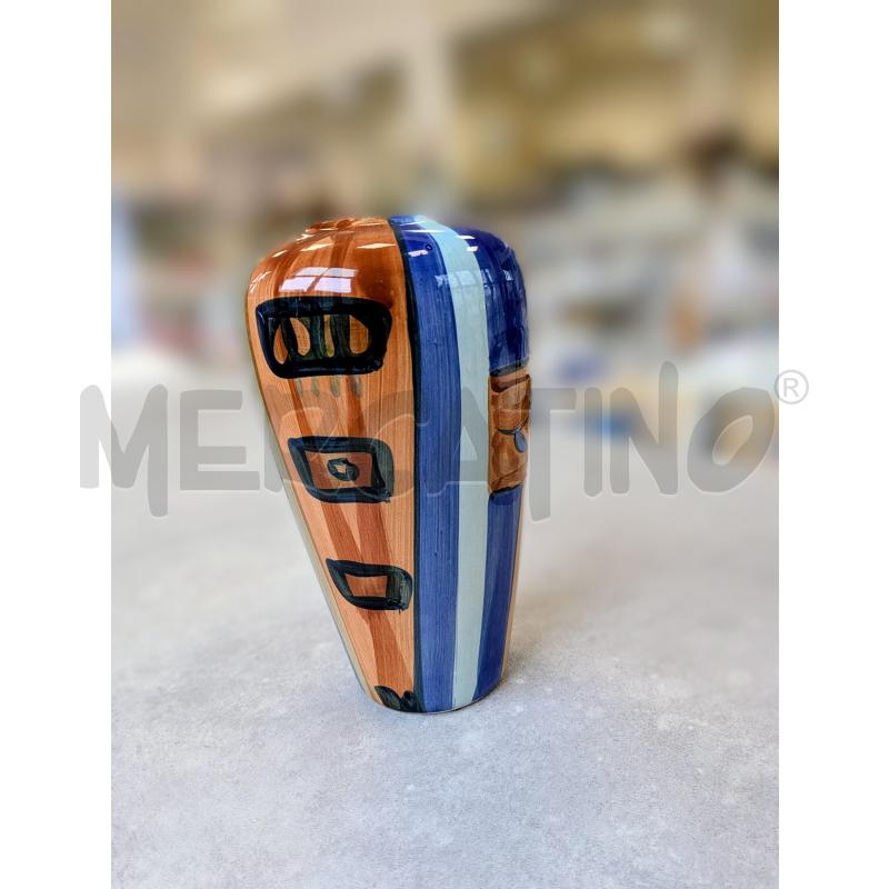 VASO CERAMICA TONI BLU STRISCE ARANC. | Mercatino dell'Usato Lugagnano di sona 3