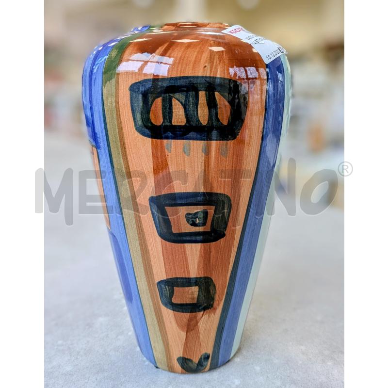VASO CERAMICA TONI BLU STRISCE ARANC. | Mercatino dell'Usato Lugagnano di sona 4