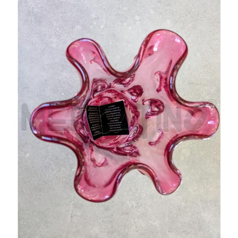 VASO DM IN VETRO ROSA DEC. A RILIEVO | Mercatino dell'Usato Lugagnano di sona 2