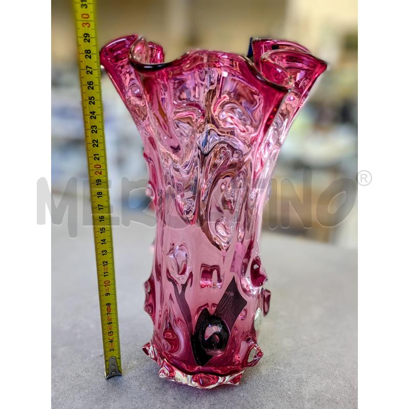 VASO DM IN VETRO ROSA DEC. A RILIEVO | Mercatino dell'Usato Lugagnano di sona 4