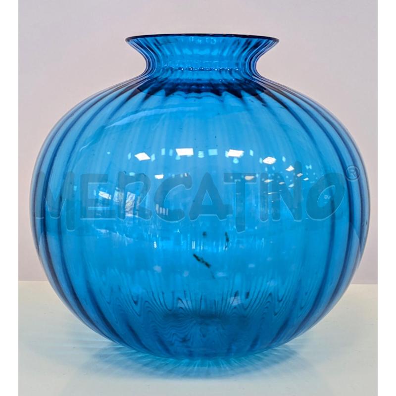 VASO IN VETRO BLU  STYLE VENINI  | Mercatino dell'Usato Lugagnano di sona 1
