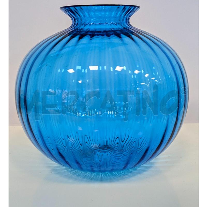 VASO IN VETRO BLU  STYLE VENINI  | Mercatino dell'Usato Lugagnano di sona 3